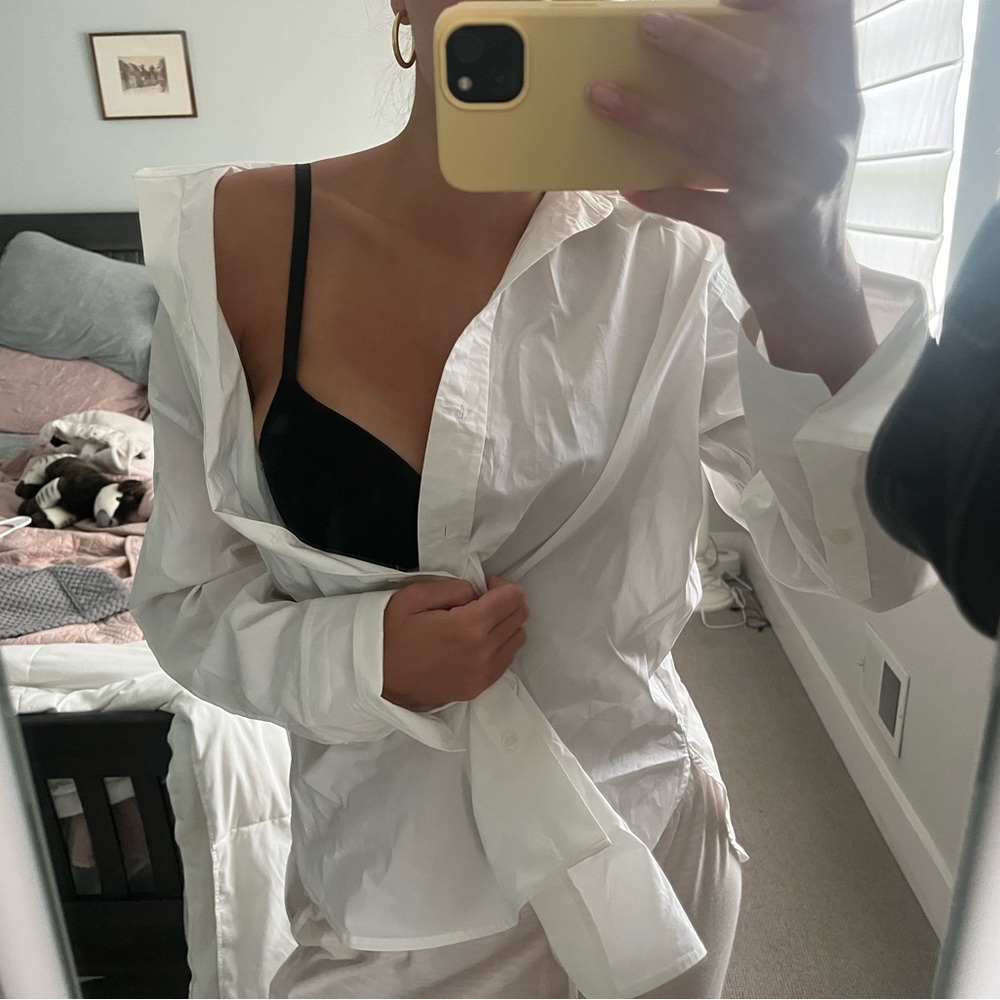 zara white button up